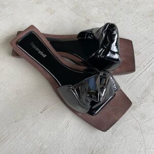 🆕 Listing! Jeffrey Campbell | Black Patent Knotted Women's Sandals